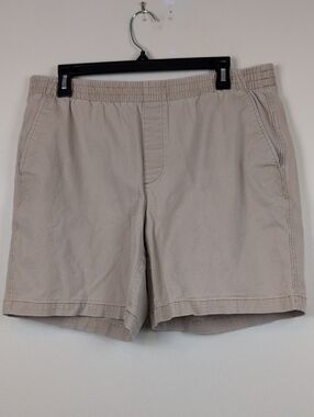 Lands' End Tan Pull On Cotton Shorts Size 14